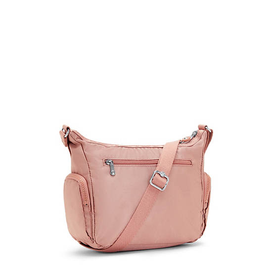 Kipling Gabbie Small Metallic Crossbody Bags Warm Rose | CA 1142MQ